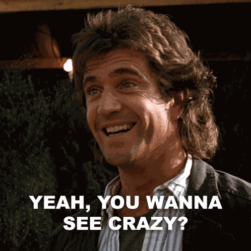 Yeah You Wanna See Crazy Martin Riggs GIF