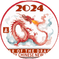 Year Of The Dragon Happy Chinese New Year 2024 Sticker