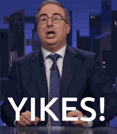 Yikes John Oliver GIF