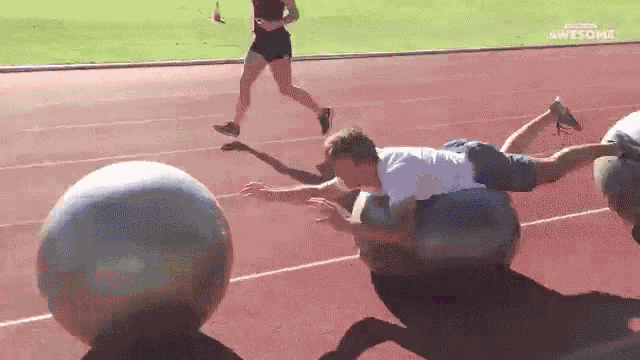 Yoga Ball Surfing People Are Awesome GIF
