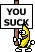 You Suck Banana Sticker