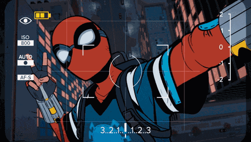 Your Friendly Neighborhood Spider-man Selfies GIF