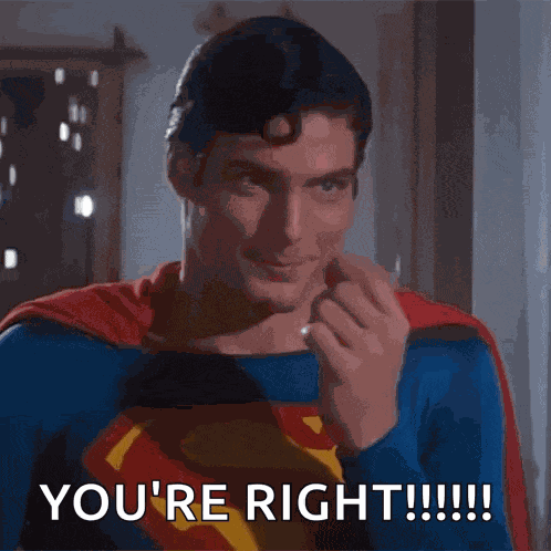 Youre Right Superman GIF