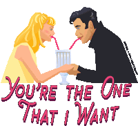 Youre The One That I Want Date Sticker