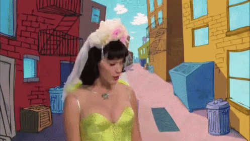 You'Re Up And You'Re Down, You'Re Running Around - Katy Perry And Elmo GIF