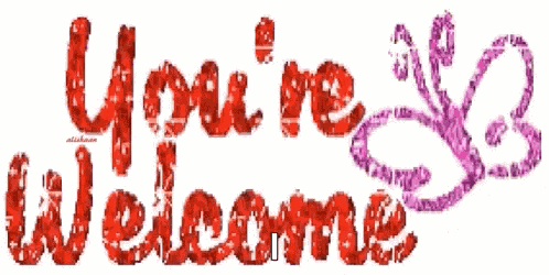 Youre Welcome Glitter GIF