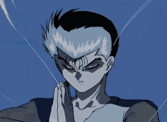 Yu Yu Hakushu Praying GIF