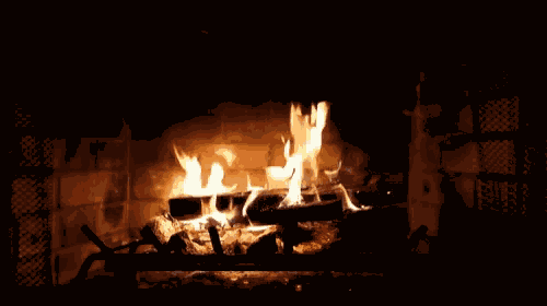 Yule Log Winter GIF