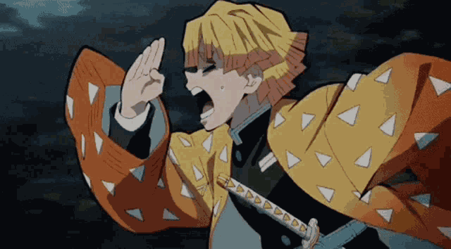 Zenitsu Agatsuma Run GIF