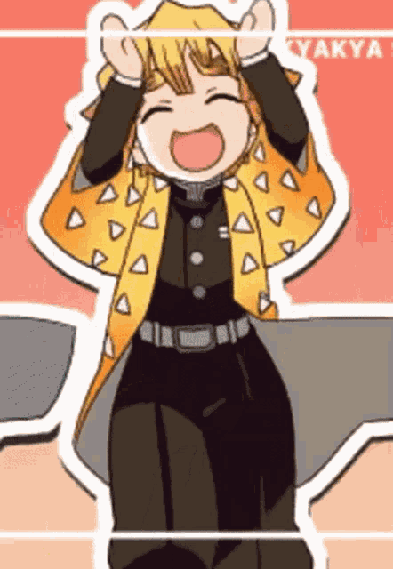 Zenitsu Carmelldansen GIF