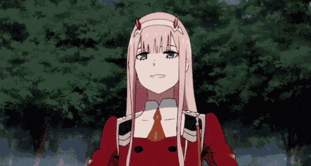 Zero Two And Hiro GIF