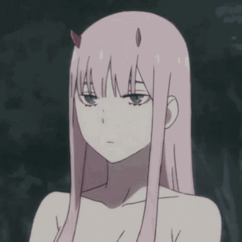 Zero Two Thinking GIF