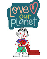 Zhot Earth Love Save The Planet Sticker