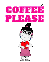 Zhotcita Coffee Please Sticker