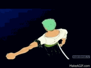 Zoro Cursed Sword Misses Arm Luck GIF